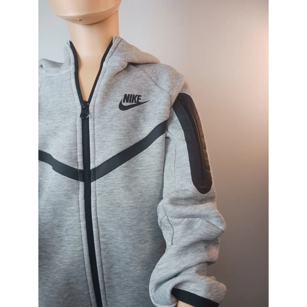 Nike Tech Fleece Hoodie Kids Jacket Grey Size Small
